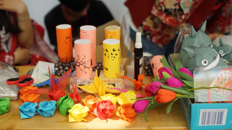 gian hàng Origami cực dễ thương